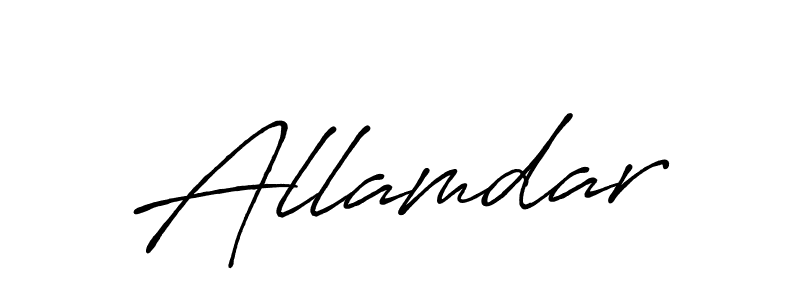 Make a beautiful signature design for name Allamdar. Use this online signature maker to create a handwritten signature for free. Allamdar signature style 7 images and pictures png