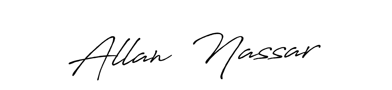 Design your own signature with our free online signature maker. With this signature software, you can create a handwritten (Antro_Vectra_Bolder) signature for name Allan  Nassar. Allan  Nassar signature style 7 images and pictures png
