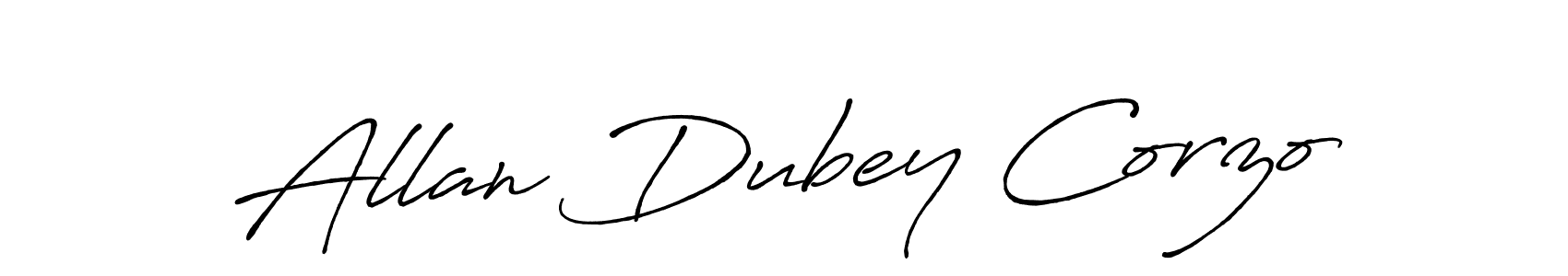Make a beautiful signature design for name Allan Dubey Corzo. With this signature (Antro_Vectra_Bolder) style, you can create a handwritten signature for free. Allan Dubey Corzo signature style 7 images and pictures png