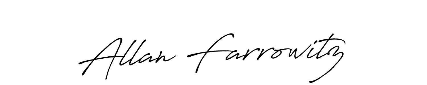 Design your own signature with our free online signature maker. With this signature software, you can create a handwritten (Antro_Vectra_Bolder) signature for name Allan Farrowitz. Allan Farrowitz signature style 7 images and pictures png