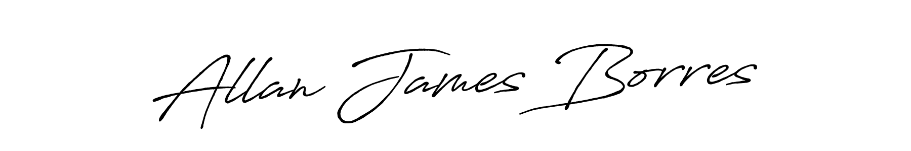Create a beautiful signature design for name Allan James Borres. With this signature (Antro_Vectra_Bolder) fonts, you can make a handwritten signature for free. Allan James Borres signature style 7 images and pictures png