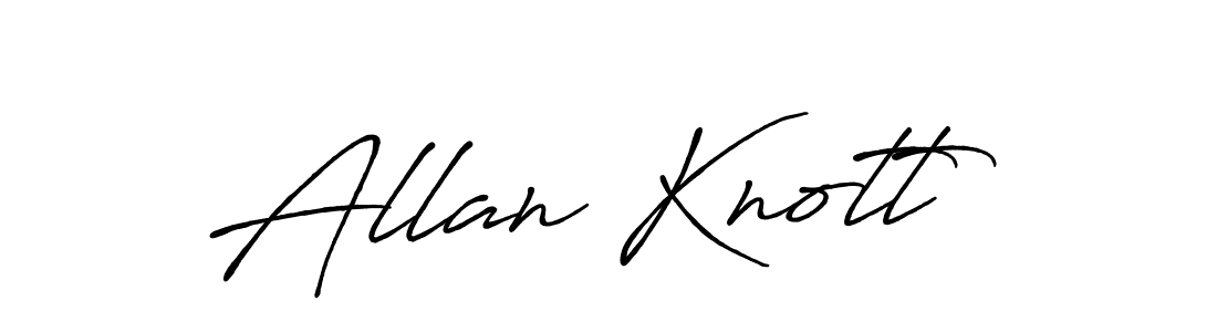 Use a signature maker to create a handwritten signature online. With this signature software, you can design (Antro_Vectra_Bolder) your own signature for name Allan Knott. Allan Knott signature style 7 images and pictures png