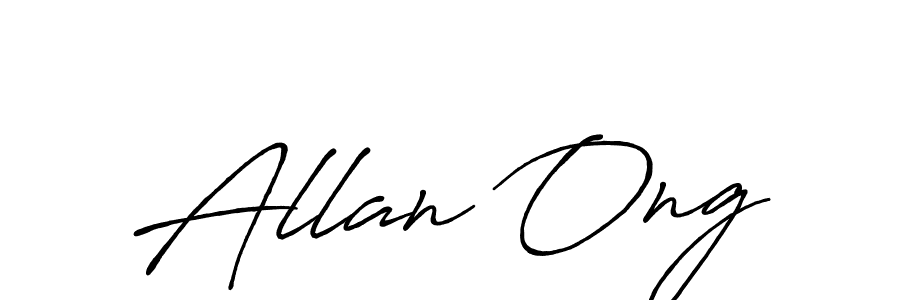 Design your own signature with our free online signature maker. With this signature software, you can create a handwritten (Antro_Vectra_Bolder) signature for name Allan Ong. Allan Ong signature style 7 images and pictures png