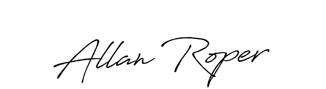 How to make Allan Roper name signature. Use Antro_Vectra_Bolder style for creating short signs online. This is the latest handwritten sign. Allan Roper signature style 7 images and pictures png
