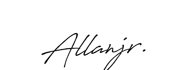 Use a signature maker to create a handwritten signature online. With this signature software, you can design (Antro_Vectra_Bolder) your own signature for name Allanjr.. Allanjr. signature style 7 images and pictures png