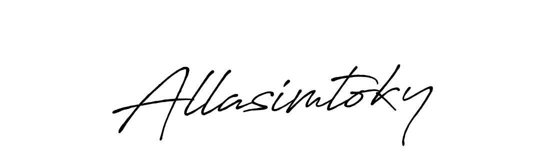 Make a beautiful signature design for name Allasimtoky. With this signature (Antro_Vectra_Bolder) style, you can create a handwritten signature for free. Allasimtoky signature style 7 images and pictures png