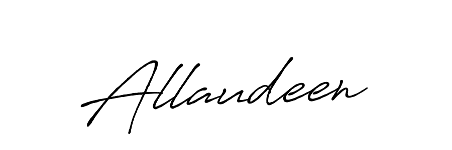 Design your own signature with our free online signature maker. With this signature software, you can create a handwritten (Antro_Vectra_Bolder) signature for name Allaudeen. Allaudeen signature style 7 images and pictures png