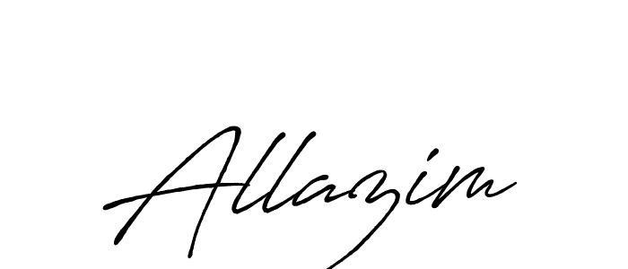 Allazim stylish signature style. Best Handwritten Sign (Antro_Vectra_Bolder) for my name. Handwritten Signature Collection Ideas for my name Allazim. Allazim signature style 7 images and pictures png