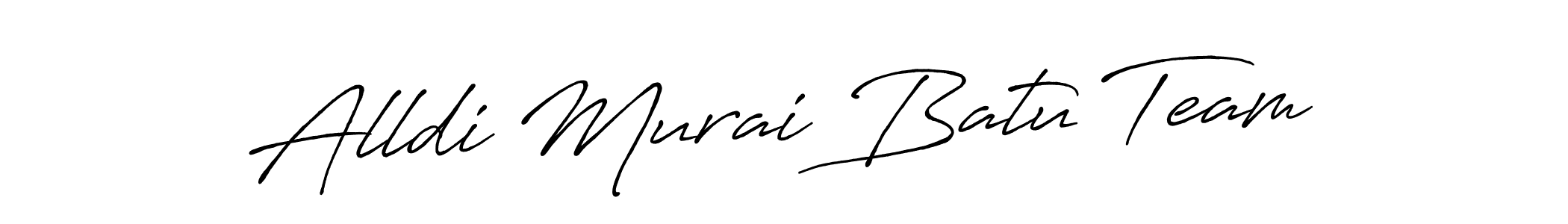 You can use this online signature creator to create a handwritten signature for the name Alldi Murai Batu Team. This is the best online autograph maker. Alldi Murai Batu Team signature style 7 images and pictures png