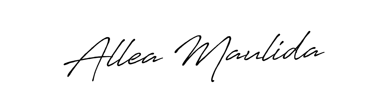 How to make Allea Maulida signature? Antro_Vectra_Bolder is a professional autograph style. Create handwritten signature for Allea Maulida name. Allea Maulida signature style 7 images and pictures png