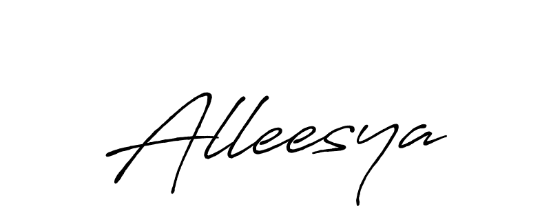 Design your own signature with our free online signature maker. With this signature software, you can create a handwritten (Antro_Vectra_Bolder) signature for name Alleesya. Alleesya signature style 7 images and pictures png