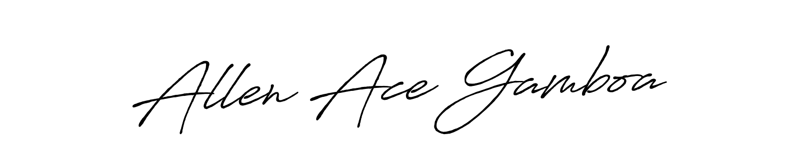 It looks lik you need a new signature style for name Allen Ace Gamboa. Design unique handwritten (Antro_Vectra_Bolder) signature with our free signature maker in just a few clicks. Allen Ace Gamboa signature style 7 images and pictures png