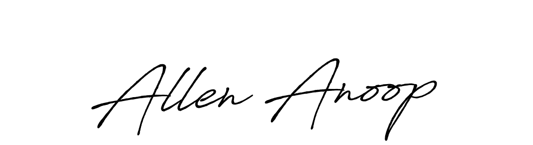 Make a beautiful signature design for name Allen Anoop. Use this online signature maker to create a handwritten signature for free. Allen Anoop signature style 7 images and pictures png