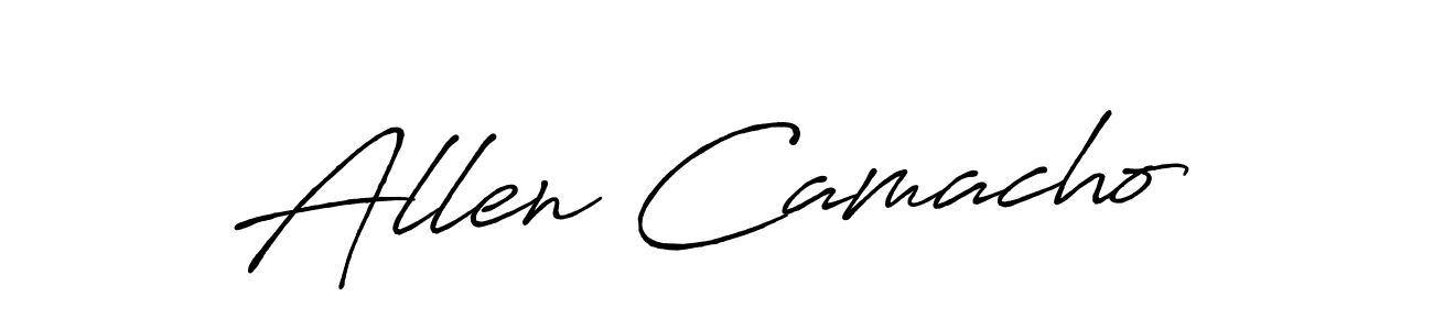 Allen Camacho stylish signature style. Best Handwritten Sign (Antro_Vectra_Bolder) for my name. Handwritten Signature Collection Ideas for my name Allen Camacho. Allen Camacho signature style 7 images and pictures png