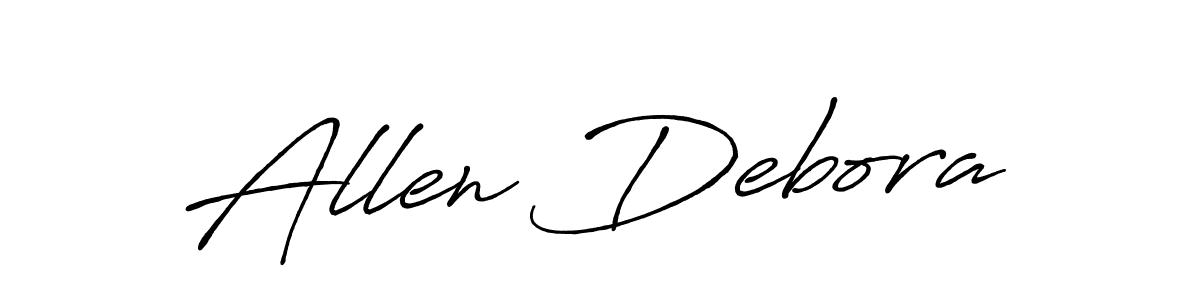 It looks lik you need a new signature style for name Allen Debora. Design unique handwritten (Antro_Vectra_Bolder) signature with our free signature maker in just a few clicks. Allen Debora signature style 7 images and pictures png