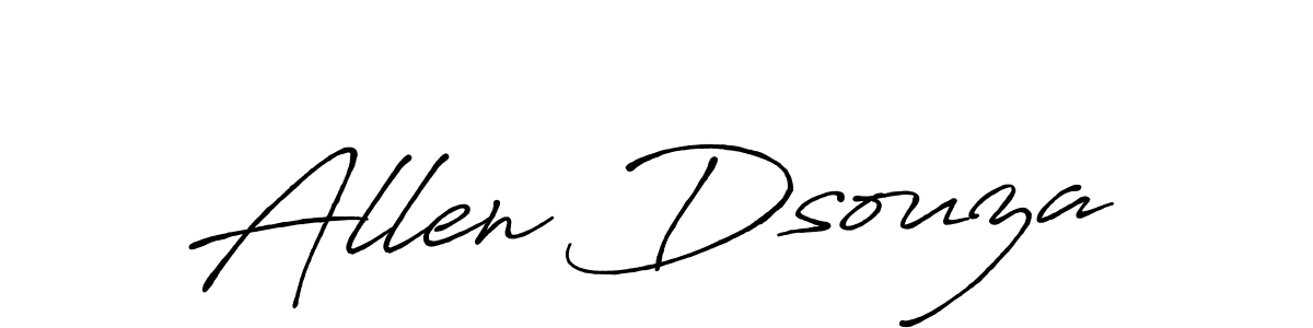 Also You can easily find your signature by using the search form. We will create Allen Dsouza name handwritten signature images for you free of cost using Antro_Vectra_Bolder sign style. Allen Dsouza signature style 7 images and pictures png