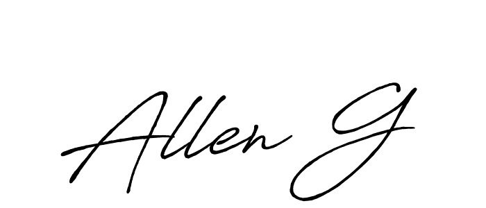 Design your own signature with our free online signature maker. With this signature software, you can create a handwritten (Antro_Vectra_Bolder) signature for name Allen G. Allen G signature style 7 images and pictures png