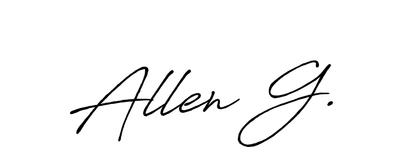 Also we have Allen G. name is the best signature style. Create professional handwritten signature collection using Antro_Vectra_Bolder autograph style. Allen G. signature style 7 images and pictures png