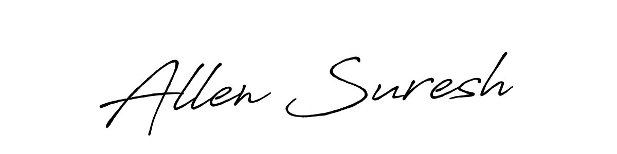 Also we have Allen Suresh name is the best signature style. Create professional handwritten signature collection using Antro_Vectra_Bolder autograph style. Allen Suresh signature style 7 images and pictures png