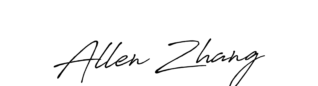 Allen Zhang stylish signature style. Best Handwritten Sign (Antro_Vectra_Bolder) for my name. Handwritten Signature Collection Ideas for my name Allen Zhang. Allen Zhang signature style 7 images and pictures png
