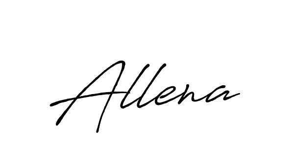 Create a beautiful signature design for name Allena. With this signature (Antro_Vectra_Bolder) fonts, you can make a handwritten signature for free. Allena signature style 7 images and pictures png