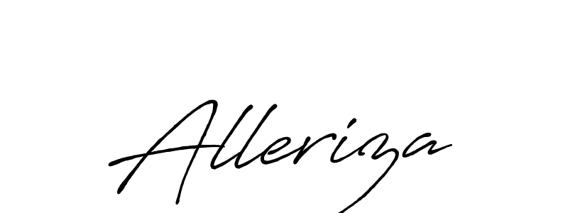 Make a beautiful signature design for name Alleriza. With this signature (Antro_Vectra_Bolder) style, you can create a handwritten signature for free. Alleriza signature style 7 images and pictures png