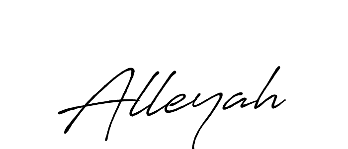 Make a beautiful signature design for name Alleyah. With this signature (Antro_Vectra_Bolder) style, you can create a handwritten signature for free. Alleyah signature style 7 images and pictures png
