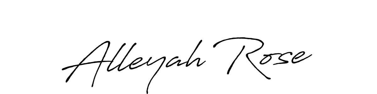 Make a beautiful signature design for name Alleyah Rose. With this signature (Antro_Vectra_Bolder) style, you can create a handwritten signature for free. Alleyah Rose signature style 7 images and pictures png