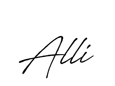 How to make Alli signature? Antro_Vectra_Bolder is a professional autograph style. Create handwritten signature for Alli name. Alli signature style 7 images and pictures png