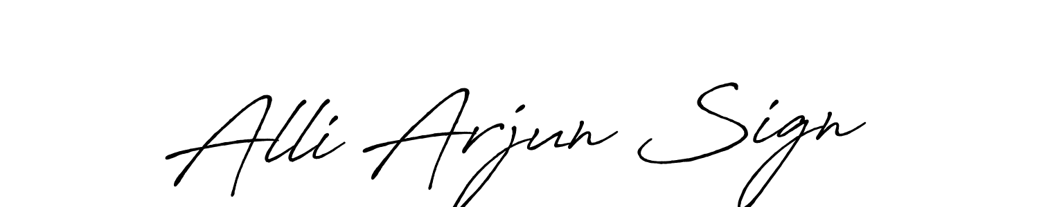 How to make Alli Arjun Sign name signature. Use Antro_Vectra_Bolder style for creating short signs online. This is the latest handwritten sign. Alli Arjun Sign signature style 7 images and pictures png