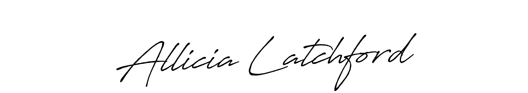 Design your own signature with our free online signature maker. With this signature software, you can create a handwritten (Antro_Vectra_Bolder) signature for name Allicia Latchford. Allicia Latchford signature style 7 images and pictures png