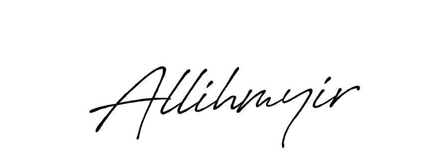 How to make Allihmyir name signature. Use Antro_Vectra_Bolder style for creating short signs online. This is the latest handwritten sign. Allihmyir signature style 7 images and pictures png
