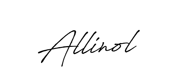 Create a beautiful signature design for name Allinol. With this signature (Antro_Vectra_Bolder) fonts, you can make a handwritten signature for free. Allinol signature style 7 images and pictures png