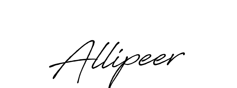 Use a signature maker to create a handwritten signature online. With this signature software, you can design (Antro_Vectra_Bolder) your own signature for name Allipeer. Allipeer signature style 7 images and pictures png