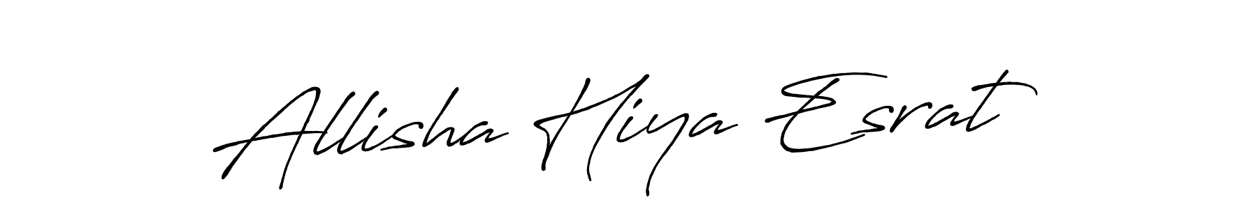 Make a beautiful signature design for name Allisha Hiya Esrat. Use this online signature maker to create a handwritten signature for free. Allisha Hiya Esrat signature style 7 images and pictures png