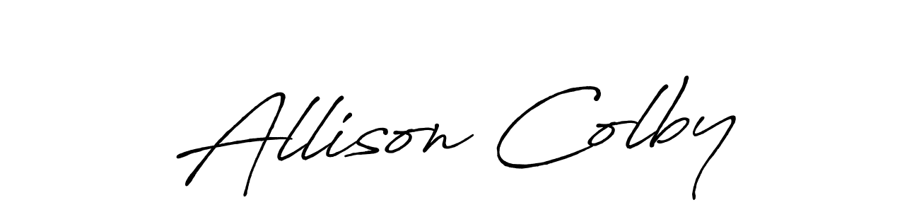 You should practise on your own different ways (Antro_Vectra_Bolder) to write your name (Allison Colby) in signature. don't let someone else do it for you. Allison Colby signature style 7 images and pictures png