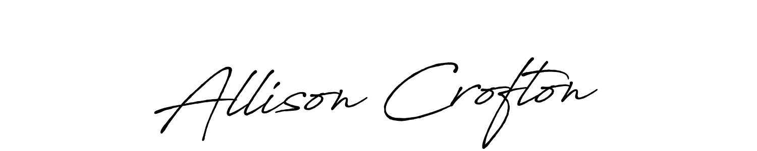 Antro_Vectra_Bolder is a professional signature style that is perfect for those who want to add a touch of class to their signature. It is also a great choice for those who want to make their signature more unique. Get Allison Crofton name to fancy signature for free. Allison Crofton signature style 7 images and pictures png
