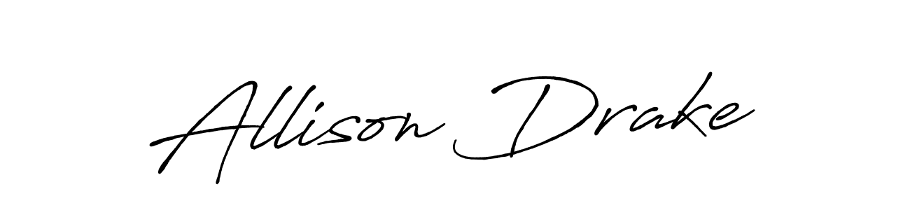 Also You can easily find your signature by using the search form. We will create Allison Drake name handwritten signature images for you free of cost using Antro_Vectra_Bolder sign style. Allison Drake signature style 7 images and pictures png