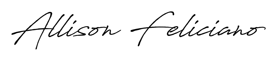 Style your name Allison Feliciano with confidence using Antro_Vectra_Bolder signature design. Simple, elegant, and ready for immediate document use. Allison Feliciano signature style 7 images and pictures png