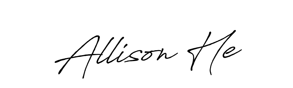How to make Allison He signature? Antro_Vectra_Bolder is a professional autograph style. Create handwritten signature for Allison He name. Allison He signature style 7 images and pictures png