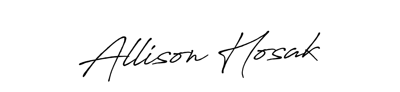How to make Allison Hosak name signature. Use Antro_Vectra_Bolder style for creating short signs online. This is the latest handwritten sign. Allison Hosak signature style 7 images and pictures png
