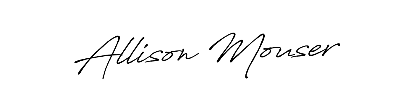 if you are searching for the best signature style for your name Allison Mouser. so please give up your signature search. here we have designed multiple signature styles  using Antro_Vectra_Bolder. Allison Mouser signature style 7 images and pictures png