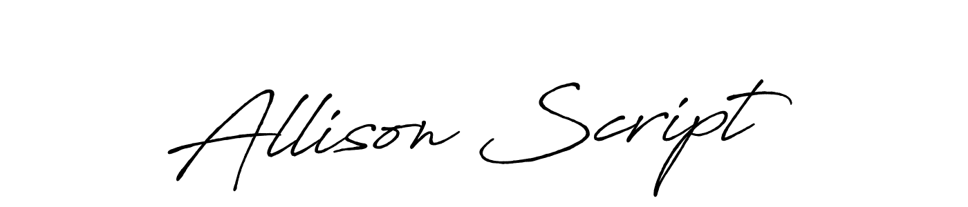 Similarly Antro_Vectra_Bolder is the best handwritten signature design. Signature creator online .You can use it as an online autograph creator for name Allison Script. Allison Script signature style 7 images and pictures png