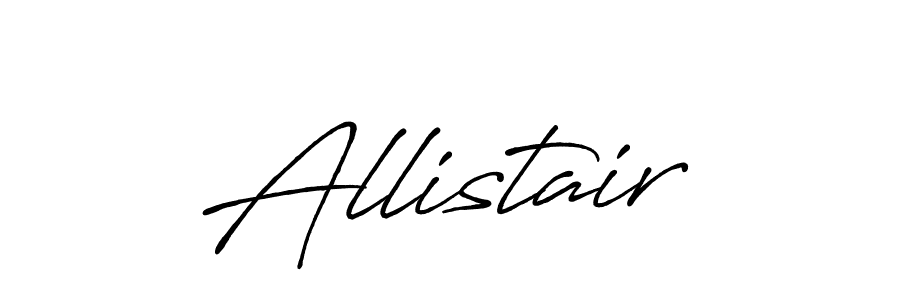 Make a beautiful signature design for name Allistair. With this signature (Antro_Vectra_Bolder) style, you can create a handwritten signature for free. Allistair signature style 7 images and pictures png