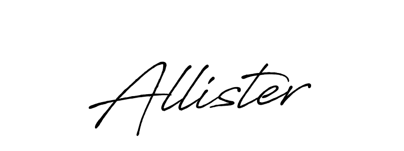 Create a beautiful signature design for name Allister. With this signature (Antro_Vectra_Bolder) fonts, you can make a handwritten signature for free. Allister signature style 7 images and pictures png