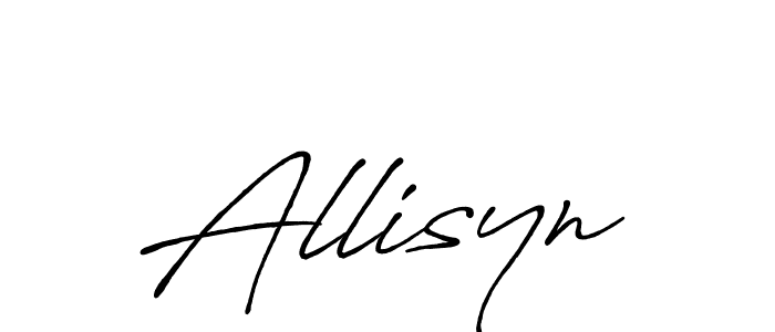 Allisyn stylish signature style. Best Handwritten Sign (Antro_Vectra_Bolder) for my name. Handwritten Signature Collection Ideas for my name Allisyn. Allisyn signature style 7 images and pictures png