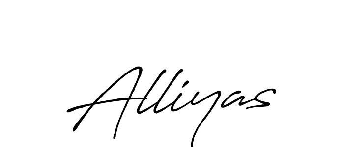 Design your own signature with our free online signature maker. With this signature software, you can create a handwritten (Antro_Vectra_Bolder) signature for name Alliyas. Alliyas signature style 7 images and pictures png
