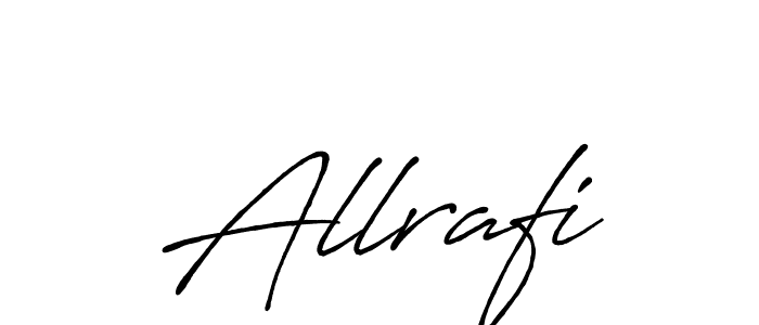 Create a beautiful signature design for name Allrafi. With this signature (Antro_Vectra_Bolder) fonts, you can make a handwritten signature for free. Allrafi signature style 7 images and pictures png