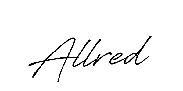 if you are searching for the best signature style for your name Allred. so please give up your signature search. here we have designed multiple signature styles  using Antro_Vectra_Bolder. Allred signature style 7 images and pictures png