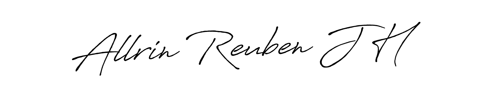 Antro_Vectra_Bolder is a professional signature style that is perfect for those who want to add a touch of class to their signature. It is also a great choice for those who want to make their signature more unique. Get Allrin Reuben J H name to fancy signature for free. Allrin Reuben J H signature style 7 images and pictures png